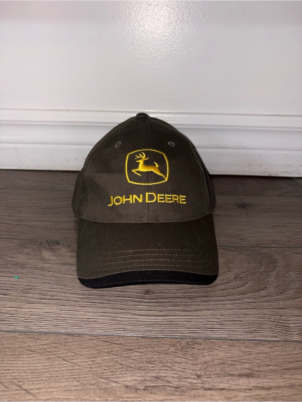 John Deere Brown / Olive Green Logo Baseball Cap